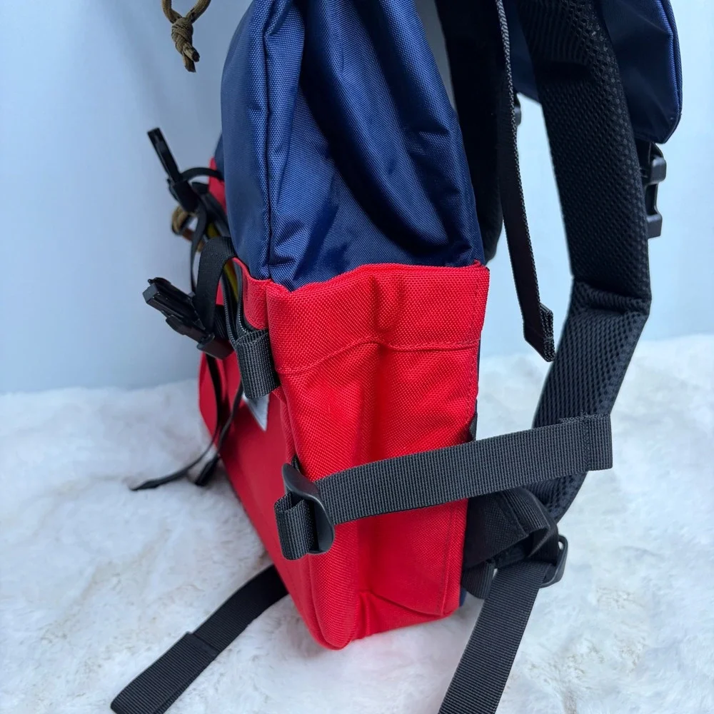 Topo Designs x New Belgium Fat Tire Rover Pack Backpack Red Navy Blue USA